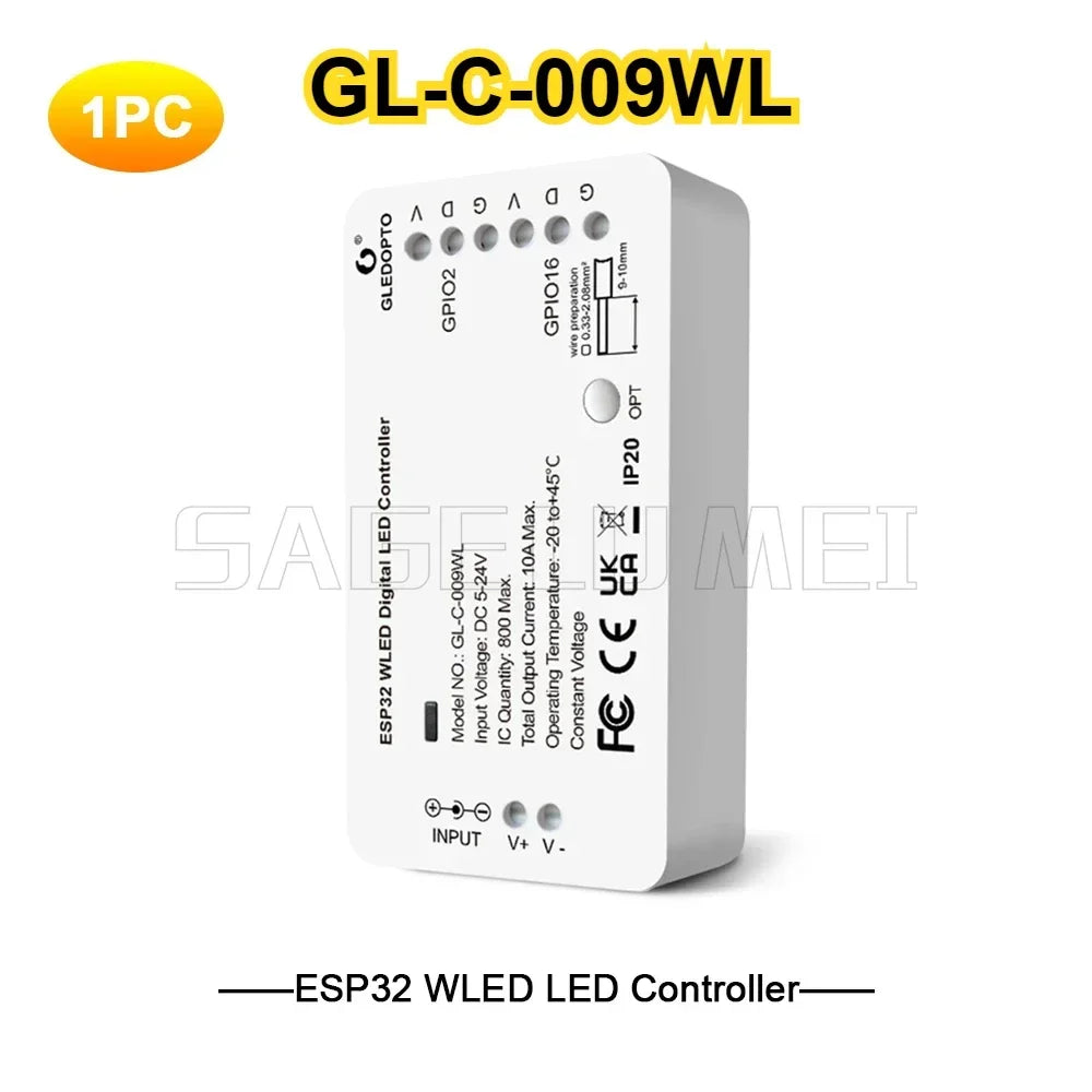 ESP32 WLED LED Controller for WS2811/2812/2813 Strip Lights