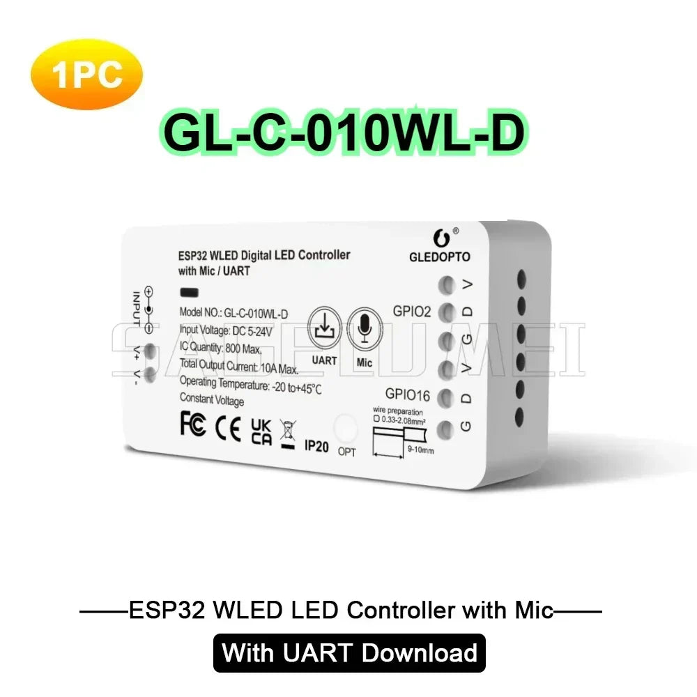 ESP32 WLED LED Controller for WS2811/2812/2813 Strip Lights
