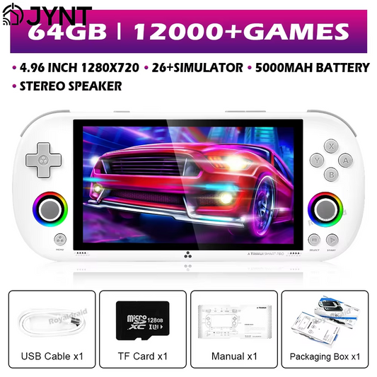 128G 256G Trimui Smart Pro Handheld Game Console 4.96''IPS Screen Linux System Joystick RGB Lighting Retro Video Game Player NEW